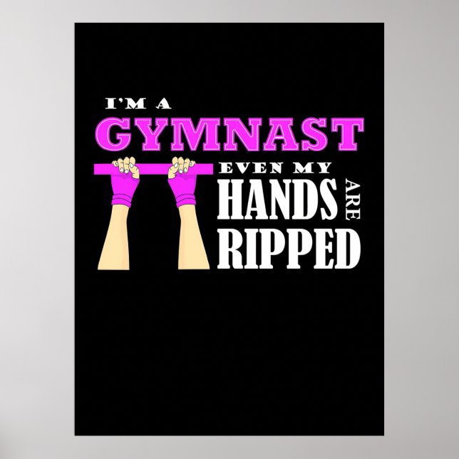 Stolz bin ich Gymnastin Poster (Vorne)