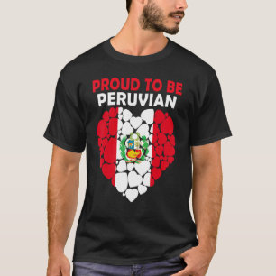 Stolz bin ich Peru Liebe Flag T-Shirt
