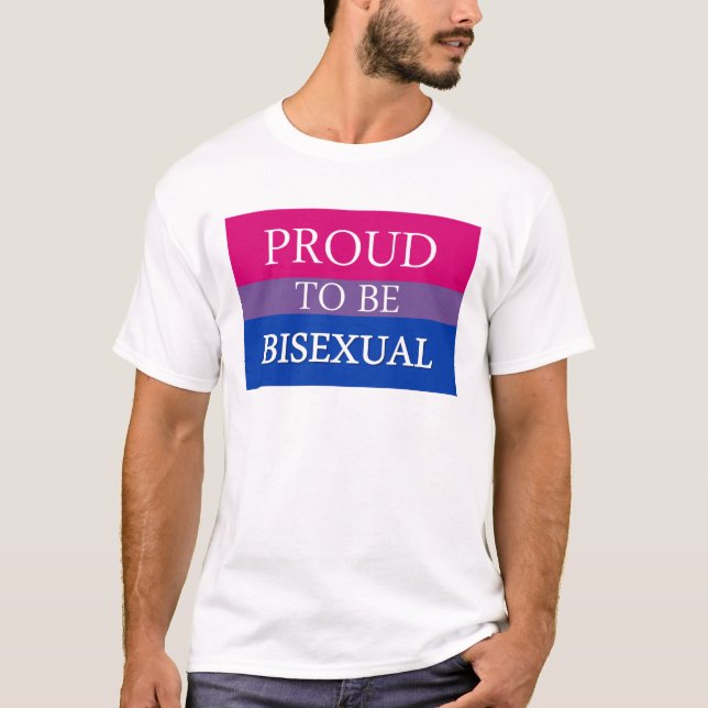 Stolz, bisexuell zu sein T-Shirt (Vorderseite)