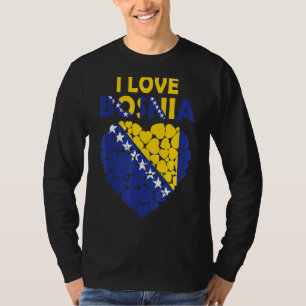 Stolz, bosnisch zu sein I Liebe Bosnien Flagge Bos T-Shirt