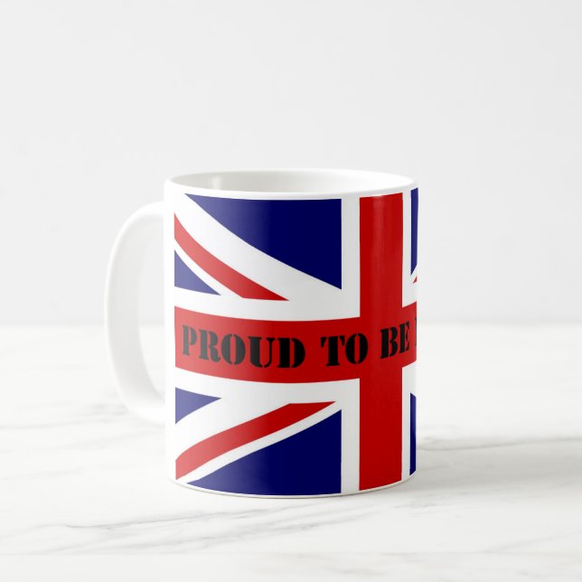 Stolz, britisch zu sein kaffeetasse (Vorderseite Links)