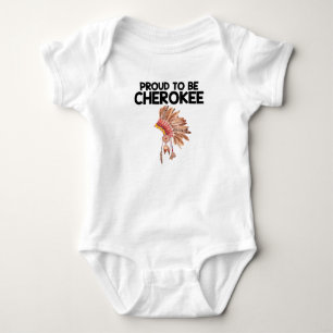 Stolz, Cherokee Ureinwohner-Baby-Bodysuit zu sein Baby Strampler