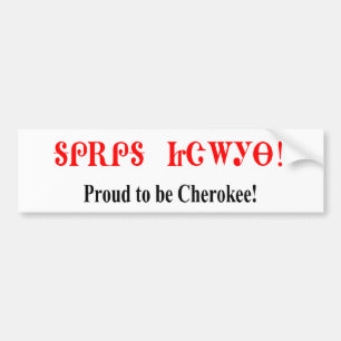 Stolz, Cherokee zu sein Autoaufkleber