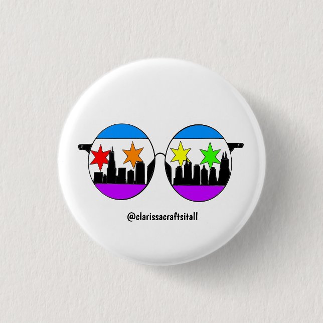 Stolz chicaGOggles Knopf Button (Vorderseite)