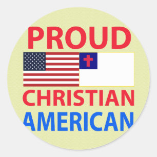 Stolz Christlich Amerikaner Runder Aufkleber