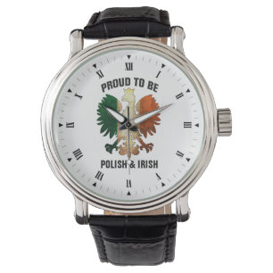Stolz darauf, polnisch und irisch zu sein armbanduhr