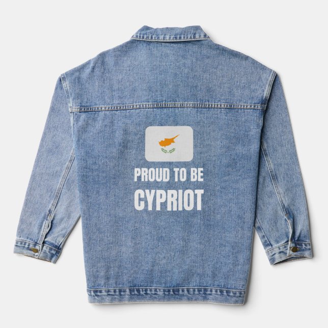 Stolz darauf, Zypriot zu sein Jeansjacke (Rückseite)