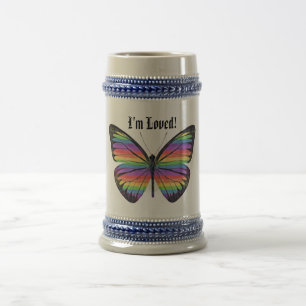 Stolz, dass ich gerne Schmetterling bin - Bierglas