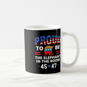 Stolz, der Elefant im Raum Pro Trump 24 whit. Kaffeetasse