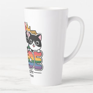 Stolz der Regenbogenflagge in Houston City Texas U Milchtasse