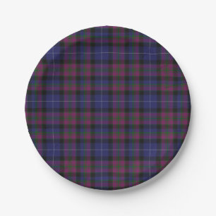 Stolz der Schottlandtartan-karierten Papierplatte Pappteller