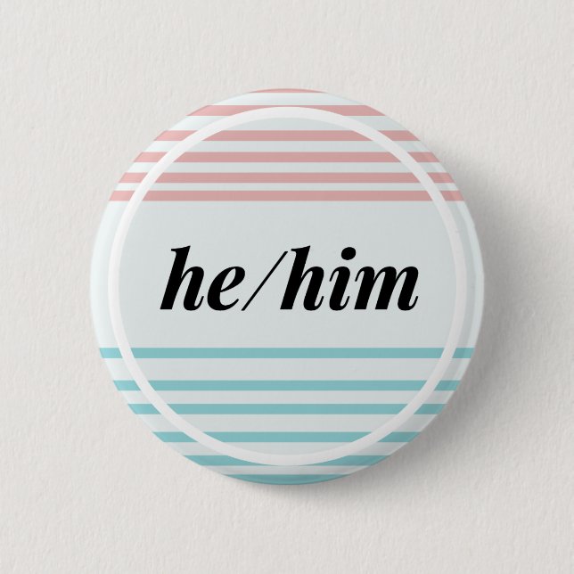 Stolz des He/Him Button (Vorderseite)