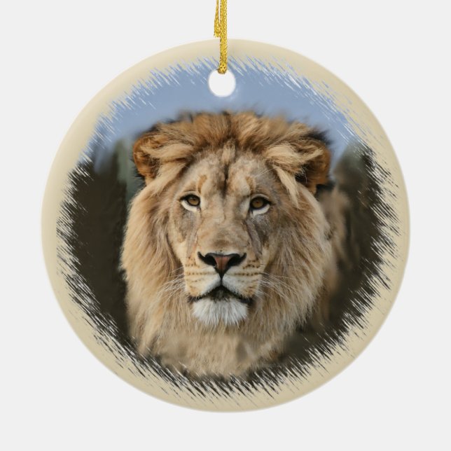 Stolz des Löwes Keramikornament (Hinten)