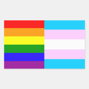 Stolz des Regenbogens/Transport kennzeichnet Rechteckiger Aufkleber
