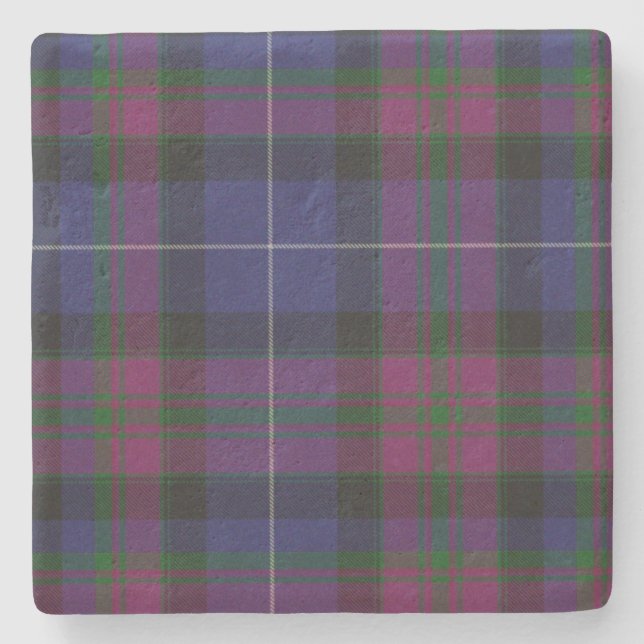 Stolz des Schottlandtartan-karierten Steinuntersetzer (Vorderseite)