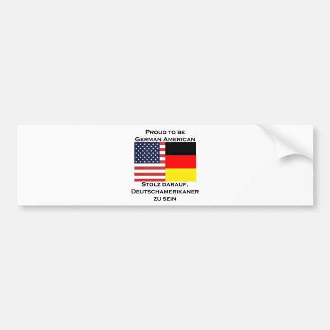Stolz, deutscher Amerikaner zu sein Autoaufkleber (Vorne)