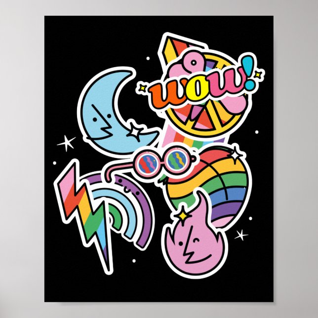 Stolz Donner. Rainbow-Liebe. Wow-Liebe Poster (Vorne)