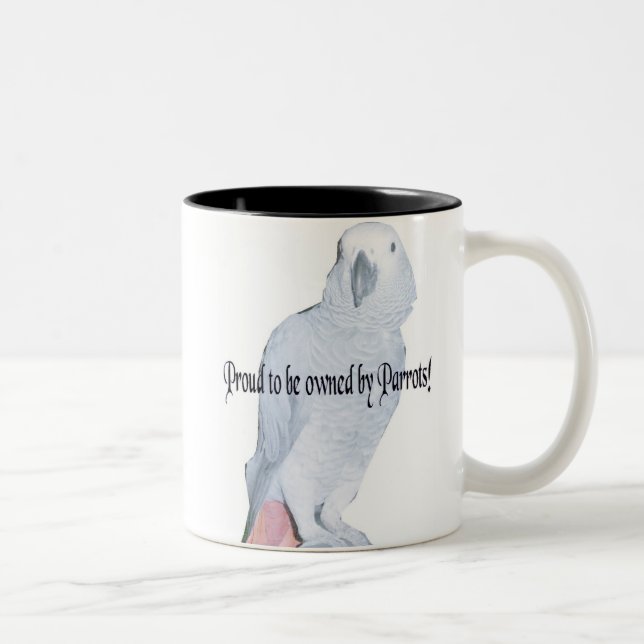 Stolz, durch Papageien-Tasse 3 besessen zu werden Zweifarbige Tasse (Rechts)