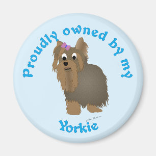 Stolz Eigentum einer Yorkie Magnet