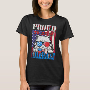 Stolz, ein Amerikaner Amerikaner Cat Patriotic C. T-Shirt