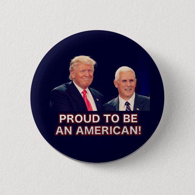 Stolz, ein Amerikaner-Trumpf-Pennys zu sein Button (Vorderseite)
