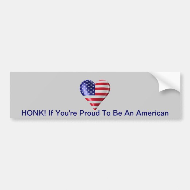 Stolz, ein Amerikaner zu sein Autoaufkleber (Vorne)