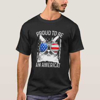 Stolz, ein Amerikaner zu sein Katze Amerikanische T-Shirt
