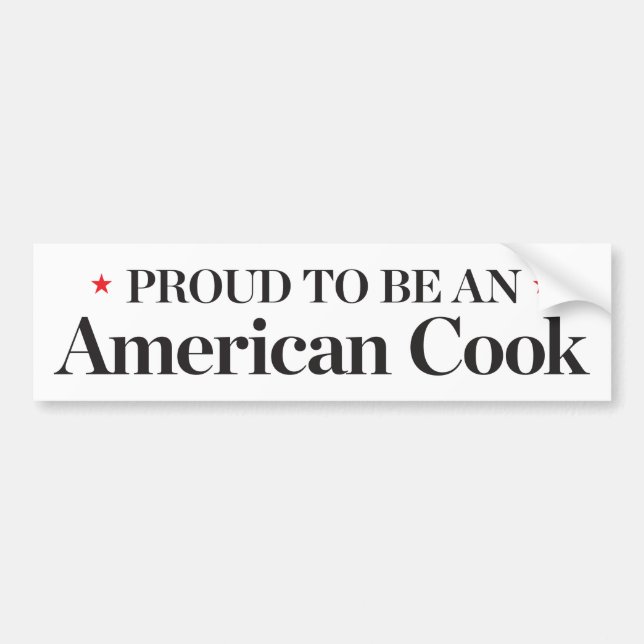 Stolz, ein amerikanischer Koch zu sein Autoaufkleber (Vorne)