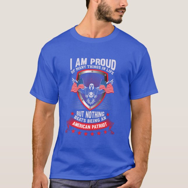 Stolz, ein amerikanischer Patriot Mens T - Shirt z (Vorderseite)