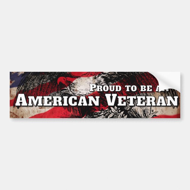 Stolz, ein amerikanischer Veteran zu sein Autoaufkleber (Vorne)