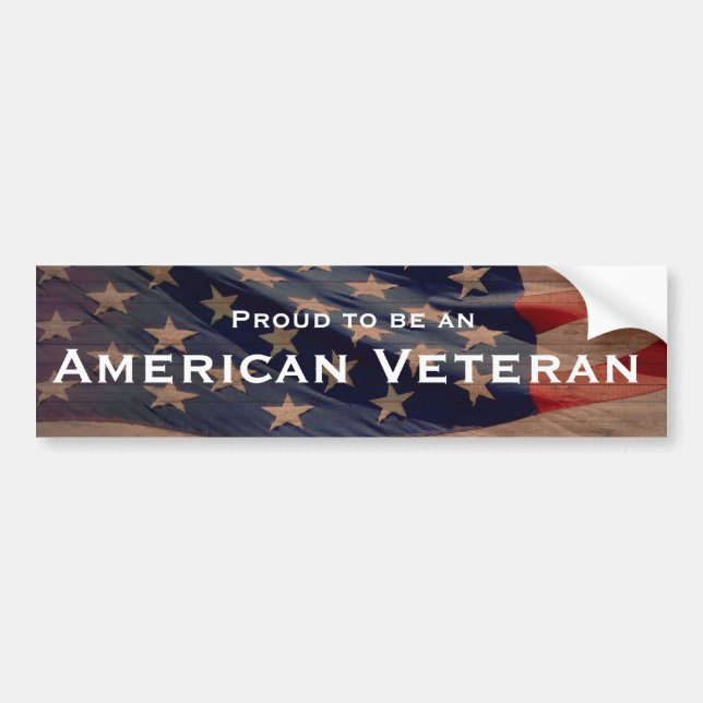 Stolz, ein amerikanischer Veteran zu sein Autoaufkleber (Vorne)