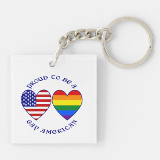 Stolz, ein homosexueller Amerikaner zu sein Schlüsselanhänger