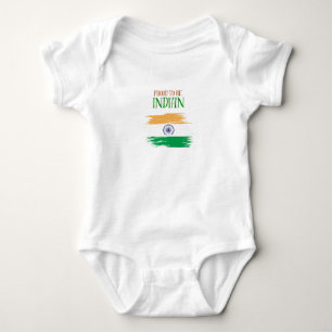 Stolz, ein indisches Trikolore-Baby-Body zu sein Baby Strampler
