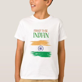 Stolz, ein indisches Trikolore-Kinder-T-Shirt zu s T-Shirt