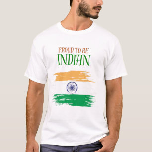 Stolz, ein indisches Trikolore-T-Shirt zu tragen T-Shirt