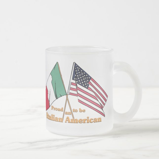 Stolz, ein Italienisch-Amerikanisches zu sein Mattglastasse (Rechts)