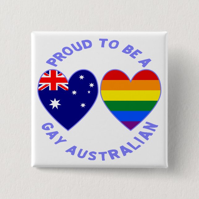 Stolz, ein schwuler Australier zu sein Button (Vorderseite)