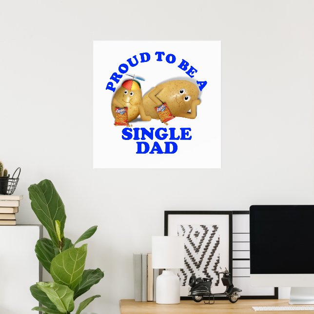 Stolz ein Single Vater - Vater & Sohn Kartoffeln Poster (Heimbüro)