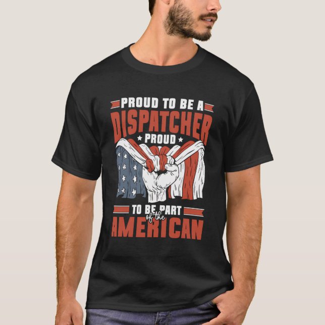 Stolz, ein Spediteur zu sein, stolz amerikanisch z T-Shirt (Vorderseite)