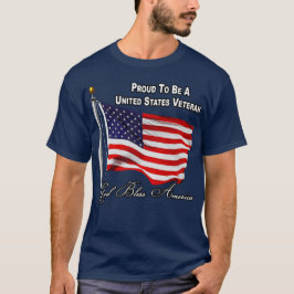 Stolz, ein US-Veteran mit US-Flagge zu sein T-Shirt