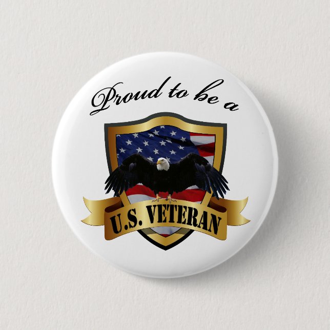 Stolz, ein US-Veteran zu sein Button (Vorderseite)