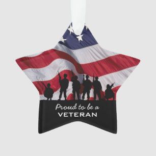 Stolz, ein Veteran zu sein - Soldat-Silhouette Ornament