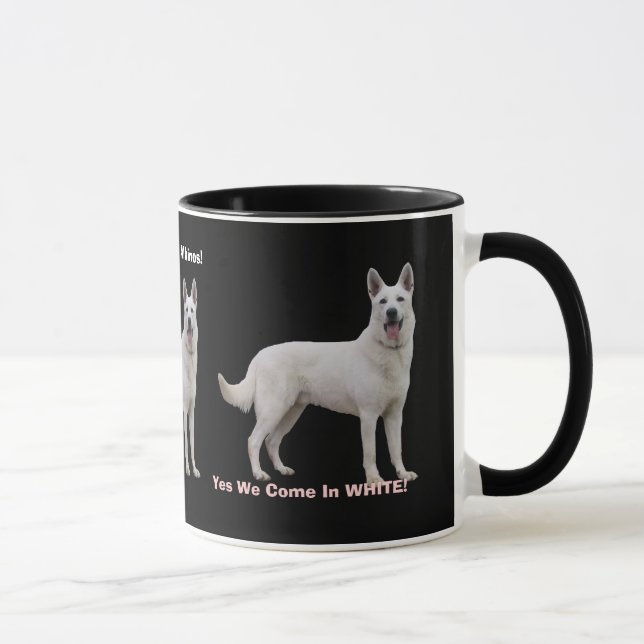 Stolz, ein weißer Schäferhund zu sein! Tasse (Rechts)