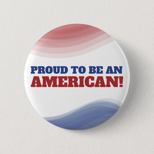 Stolz, eine amerikanische Flagge 4. Juli Button (Vorderseite)