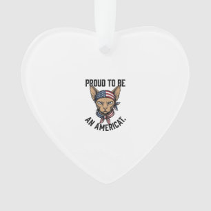 Stolz, eine amerikanische patriotische Katze zu se Ornament
