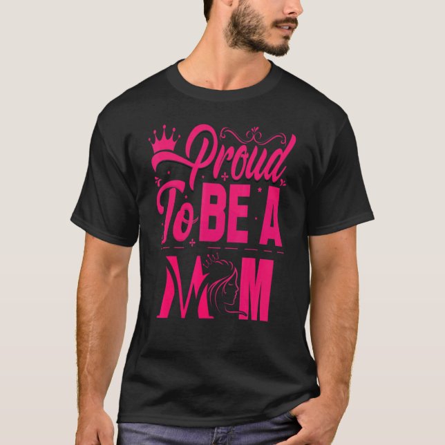 Stolz, eine Mama stolz Ehefrau oder Großmutter Mam T-Shirt (Vorderseite)