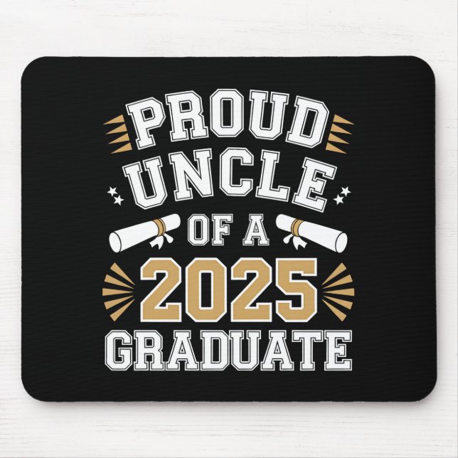 Stolz eines Abschlusses der Klasse 2025 Mousepad (Vorne)
