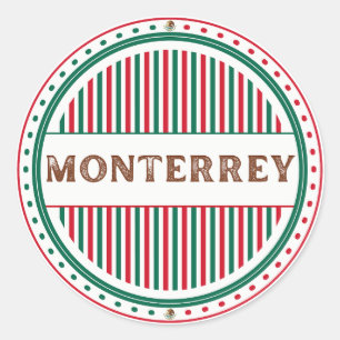 Stolz-Emblem der Stadt Monterrey – Mexikanische Id Runder Aufkleber