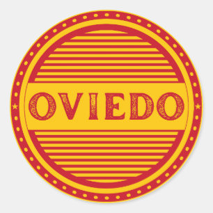 Stolz-Emblem der Stadt Oviedo – Spanische Identitä Runder Aufkleber
