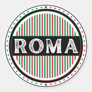 Stolz-Emblem der Stadt Rom – Italienische Identitä Runder Aufkleber